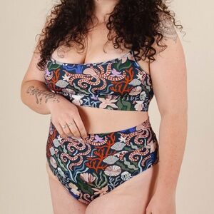 BNWT Mimi & August Mango Oceana Bralette Bikini Top and Bottoms Two-Piece Set